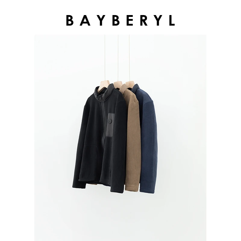 BAYBERYL老贝家属款奥粒绒立领拼接休闲秋保暖外套MF4I1323-9/15