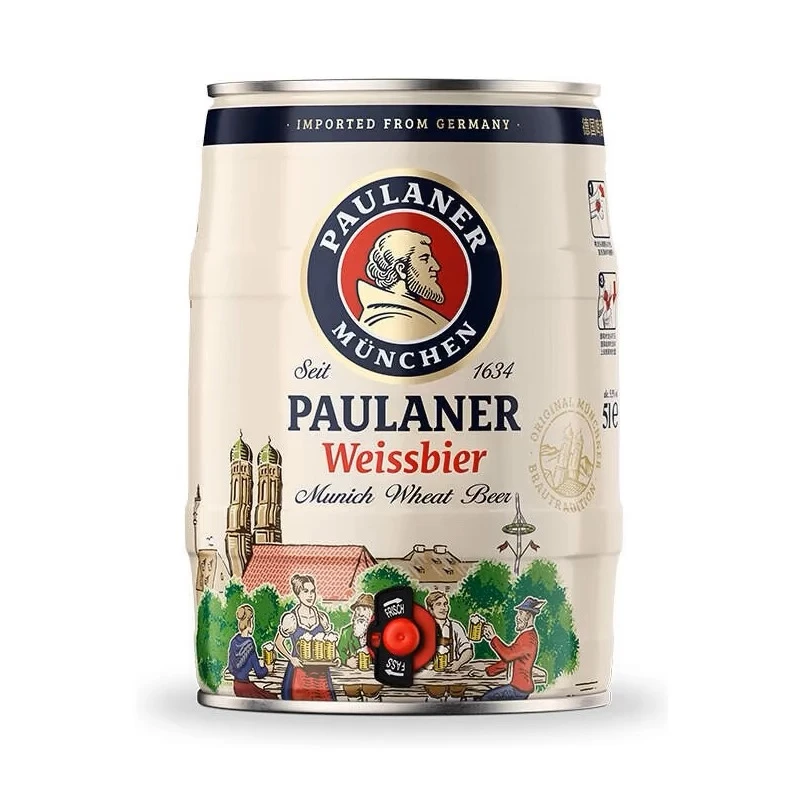 德国进口paulaner保拉纳柏龙小麦白5L桶装进口啤酒啤酒德国啤酒