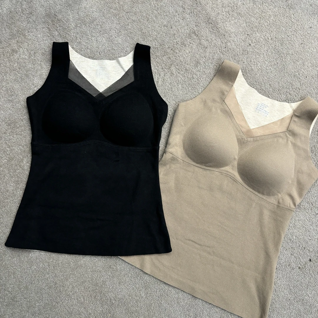 【冰冰一号店】9019带胸垫亲肤保暖背心