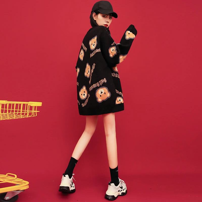 【红人上新】复古中长款毛衣女秋冬2025年新款韩版慵懒风针织衫上衣