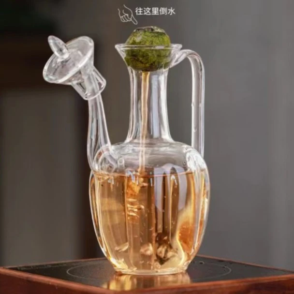 复古手工仿宋执壶耐热玻璃贵妃壶