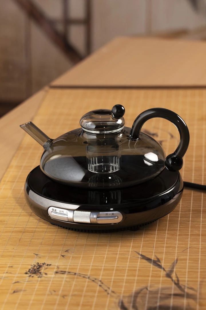 北欧轻奢大肚福鼠壶电陶炉家用保温煮茶器耐热加厚养生壶烧水壶