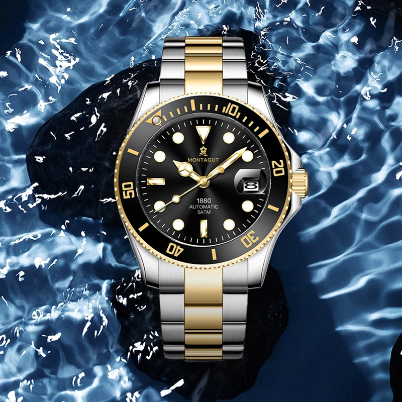 MONTAGUT梦特娇间金鬼王全自动机械男表ZZ