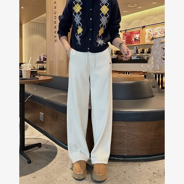 【月亮裤】加绒加厚拼接显瘦贝壳扣定制显瘦弯刀裤