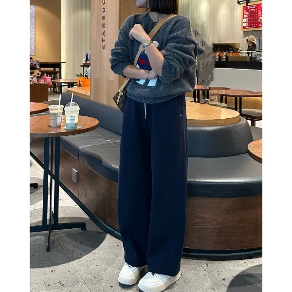 【约克裤】松弛感~奥利绒加厚一条过冬好版型弯刀休闲卫裤