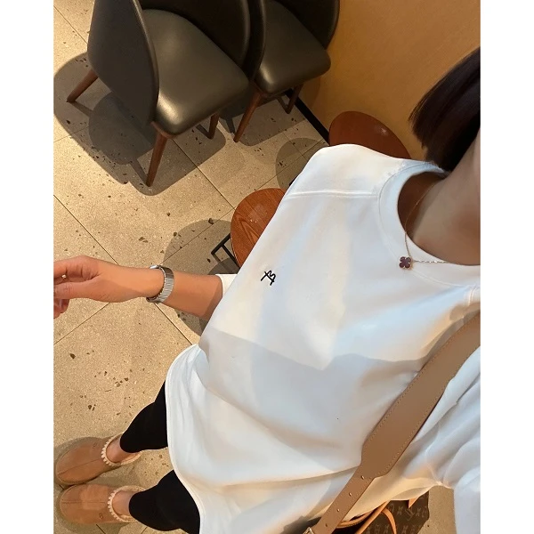 【M字母T】打底一件搞定双面绒保暖插肩袖显瘦中长款圆领T恤