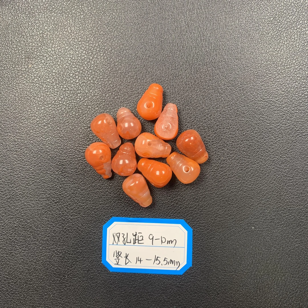 南红玛瑙一体佛头三通冰飘花火焰纹小金刚星月菩提子手串配饰卡17