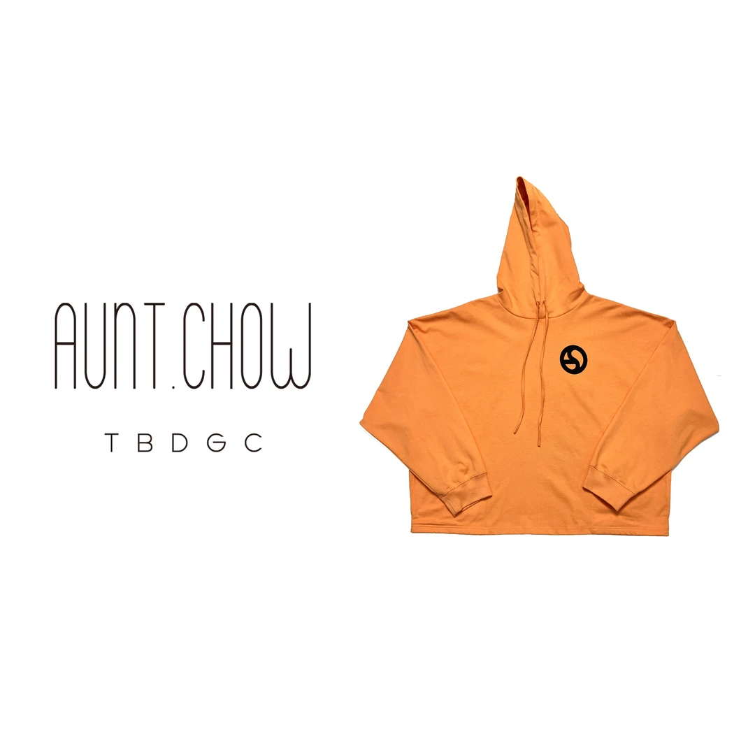 活动款 设计师款 橘色连帽针织印花卫衣