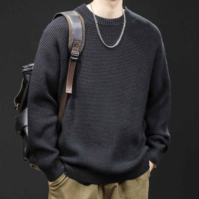 针织毛衣男冬季2025新款慵懒潮牌美式内搭宽松大码男士外套秋冬款