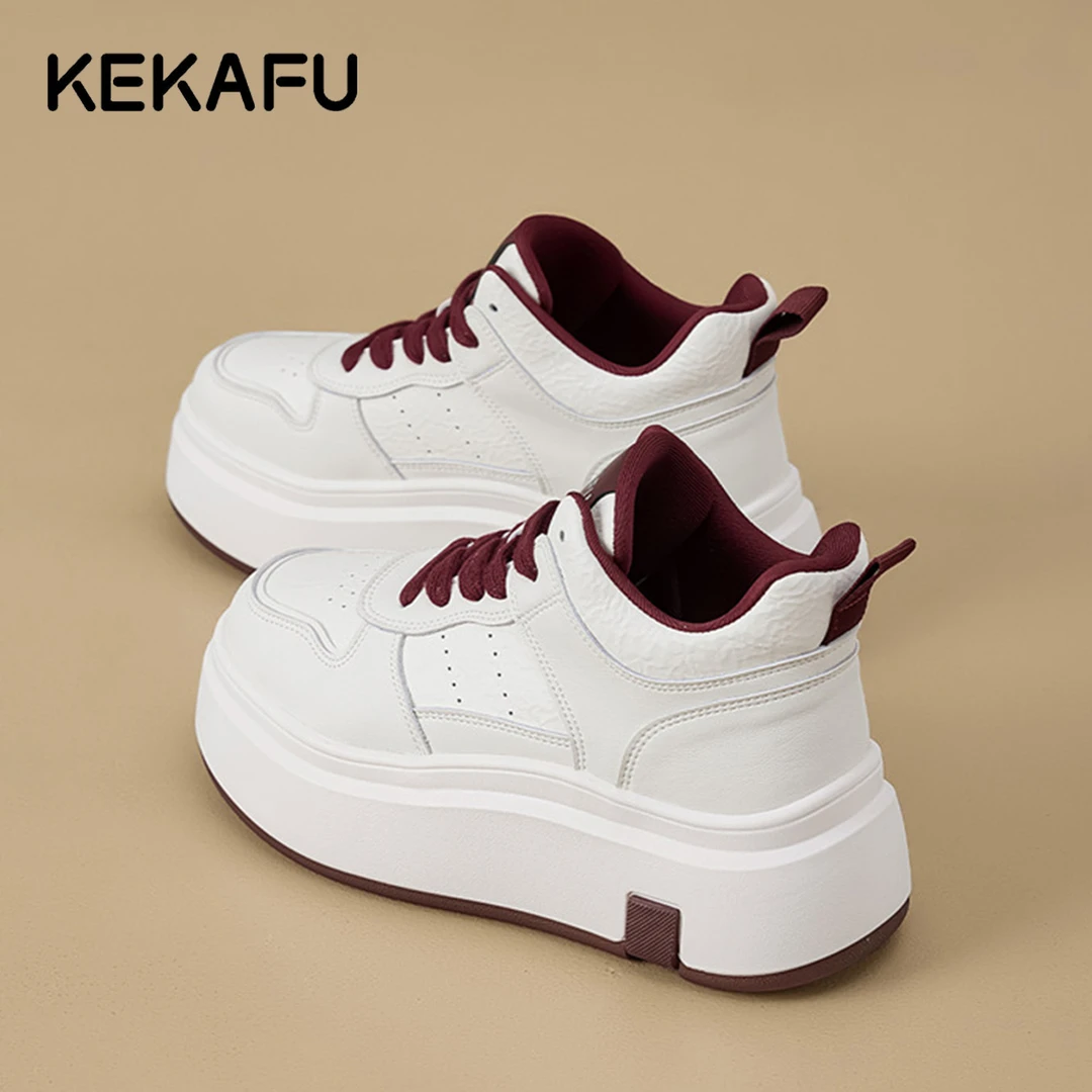 珂卡芙厚底增高小白鞋女款2025新款秋冬休闲百搭运动板鞋旅游鞋女