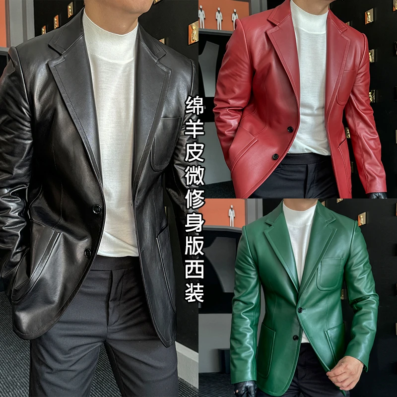 徐先生出品绵羊皮微修身版休闲西装992365【杜恩】