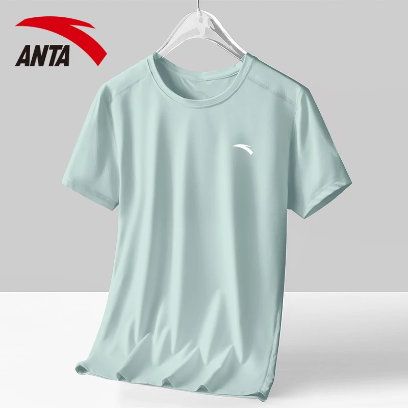 安踏运动短袖t恤女夏季新款健身瑜伽服圆领薄款吸汗速干透气上衣