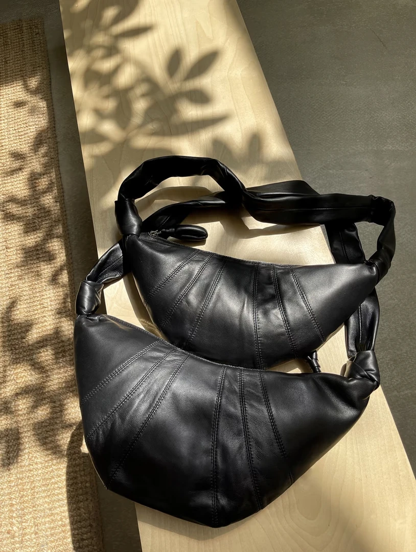 小众休闲牛角包 简约通勤斜挎 斜挎包