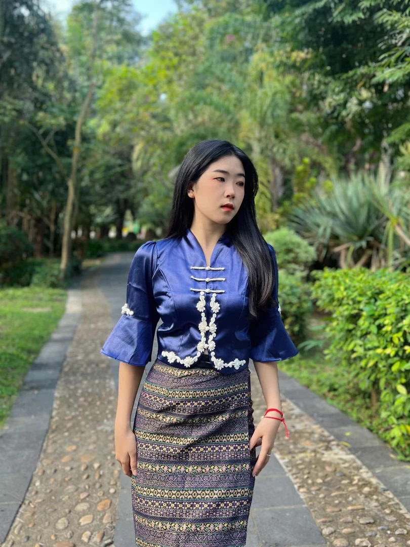 民族服装气质时尚民族风传统中袖休闲两件套装成品傣族服装