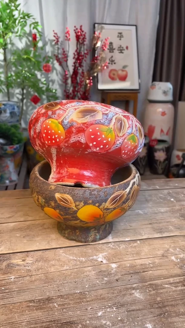 【闪购商品】瓷摆件27-19口径14高11两只一组默认微瑕