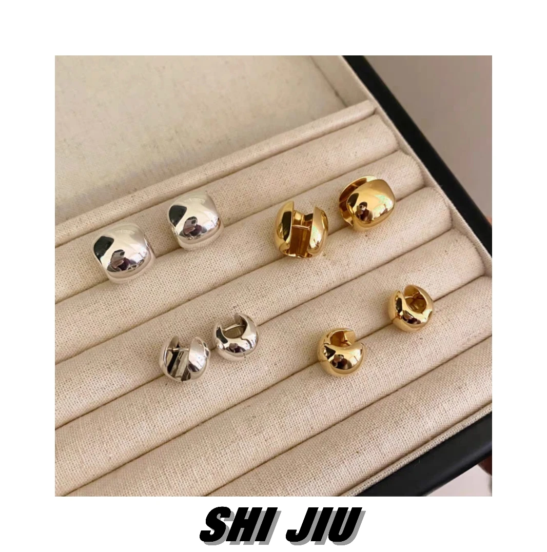 925银耳饰 纯银小众极简百搭耳环