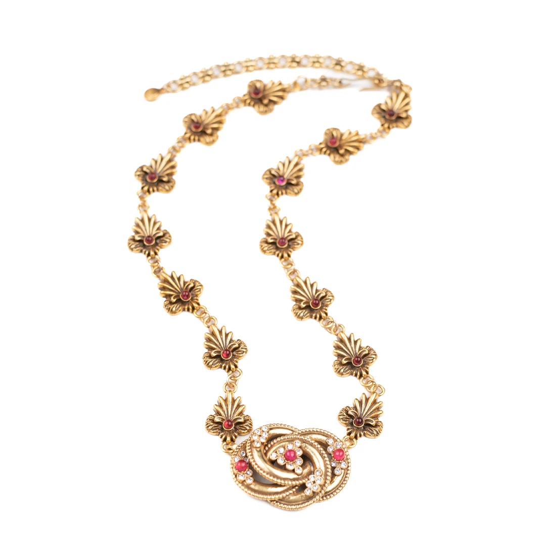 铜合金石英石项链 韩皓楠/小众设计师/简约时尚女士项链/B0715