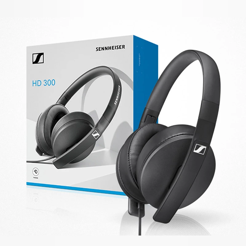 99新 SENNHEISER/森海塞尔 全套HD300头戴有线耳机高音质监听音乐