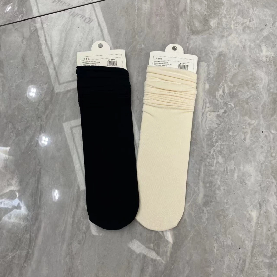 欧洲站2023夏装新款堆袜时尚女袜百搭女士休闲运动气质舒适网红