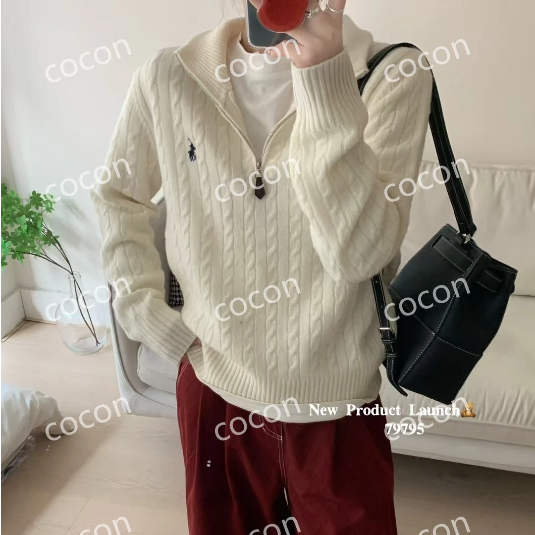 COCON-【优雅永恒】100%羊毛网红时尚百搭宽松秋冬慵懒风纯色羊毛衫