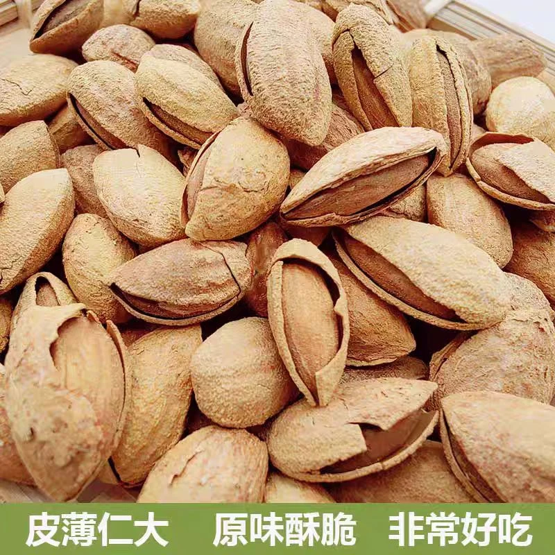 新疆喀什原味纸皮巴旦木手剥即开薄壳坚果休闲零食