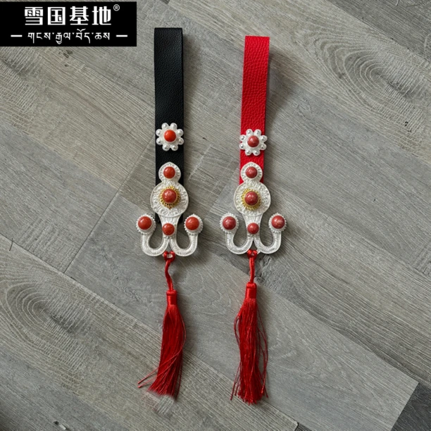 女士合金材质藏式腰间藏族服装藏袍舞蹈配饰腰链罗荣腰饰流苏挂件
