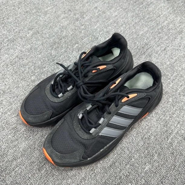 40码/内长245/adidas 阿迪达斯 neo 跑步鞋 黑橙/公价499
