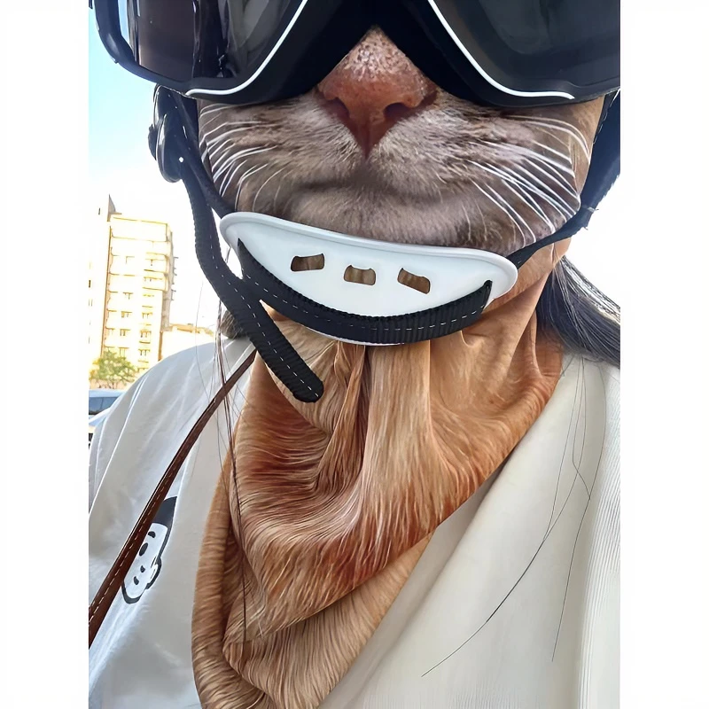 猫咪面巾防晒防紫外线防风骑行骑士3D面罩动物半脸橘猫小猫咪挂耳