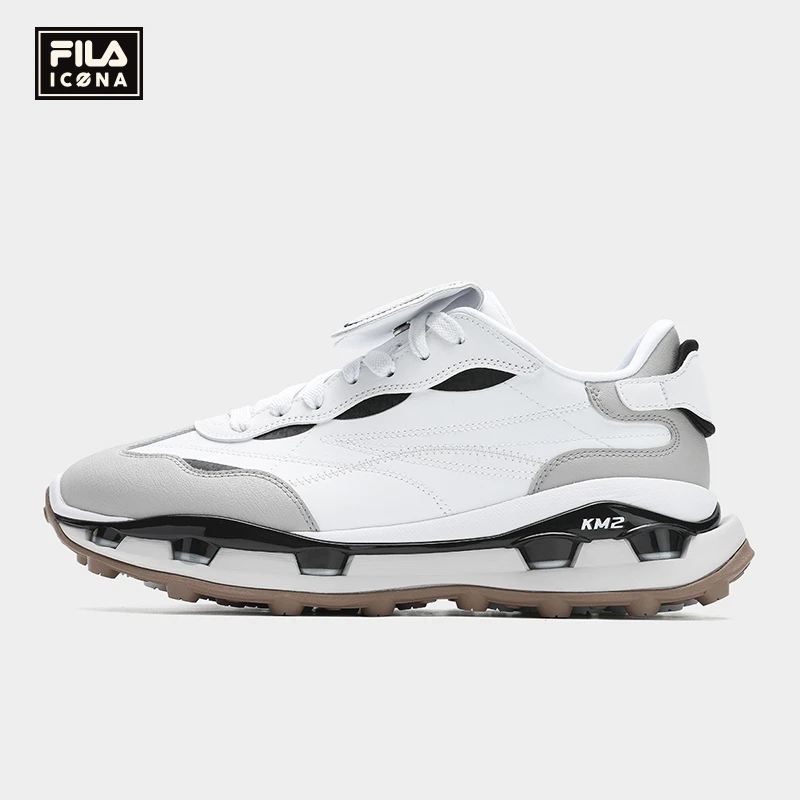FILA 斐乐官方情侣鞋KM2 LUX老爹鞋运动鞋2025春季新款厚底叠叠鞋