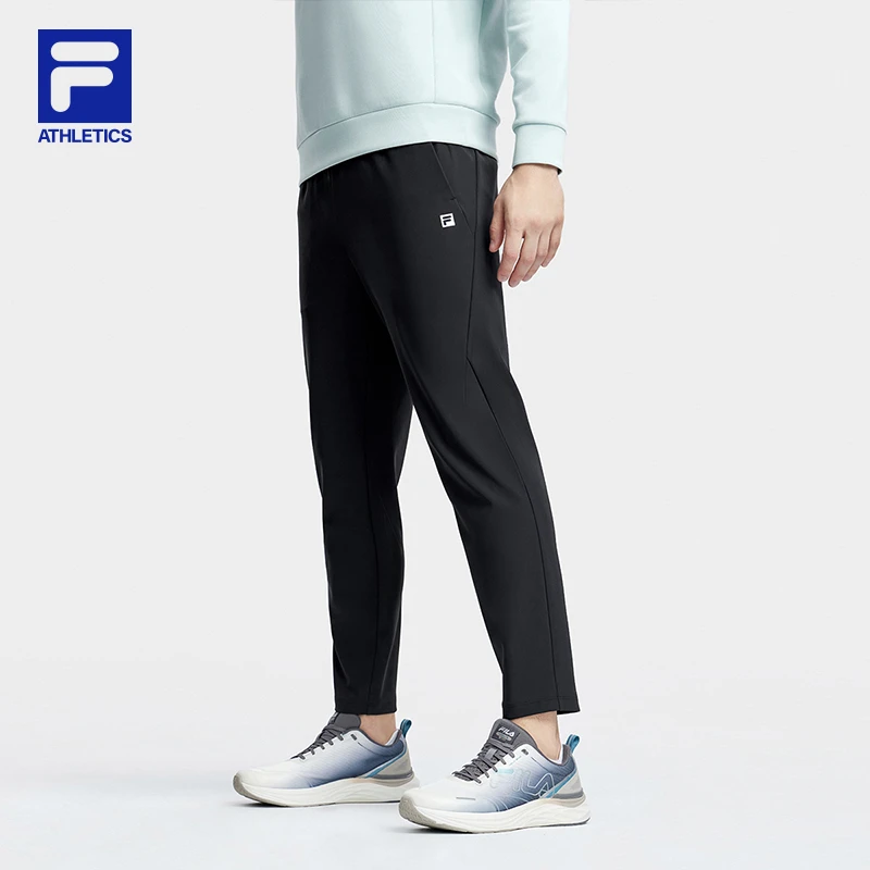 FILA 斐乐男士针织长裤2023秋新款基础简约直口运动健身长裤