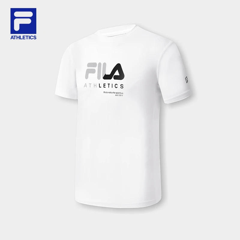 FILA斐乐男子速干圆领夏季舒适透气运动短袖T恤时尚