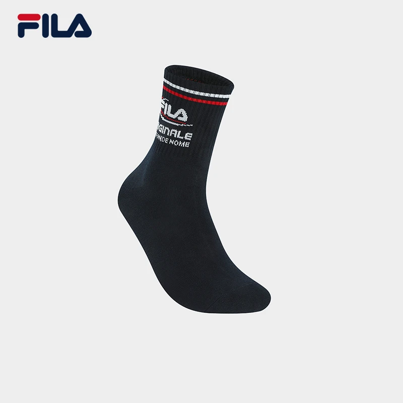 FILA 斐乐官方男士中腰袜2024夏季新款时尚休闲抗菌袜舒适运动袜
