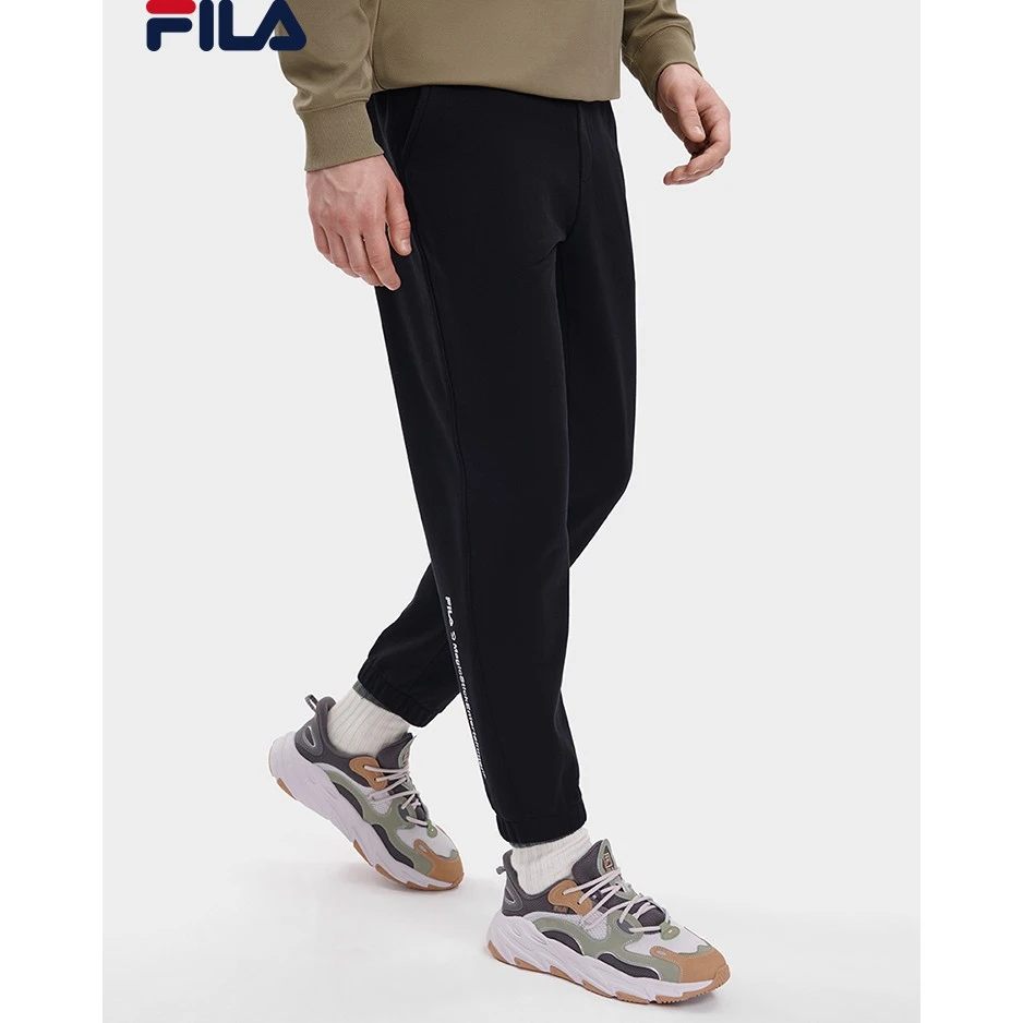 FILA X MAGIC STICK斐乐男子针织长裤2023秋新款简约时尚休闲裤
