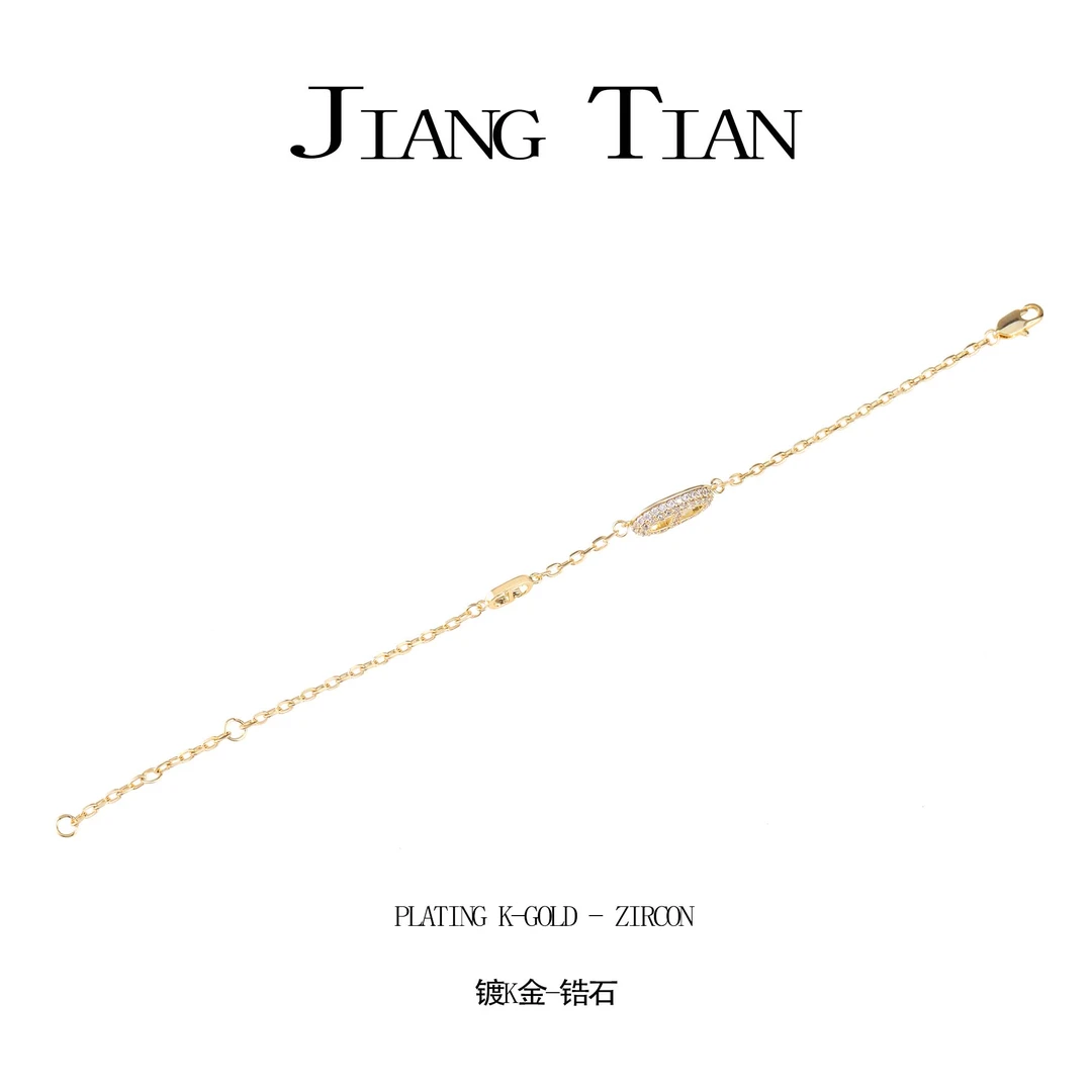 铜合金锆石手链 CD满镶气质轻奢时尚猪鼻手链  1996