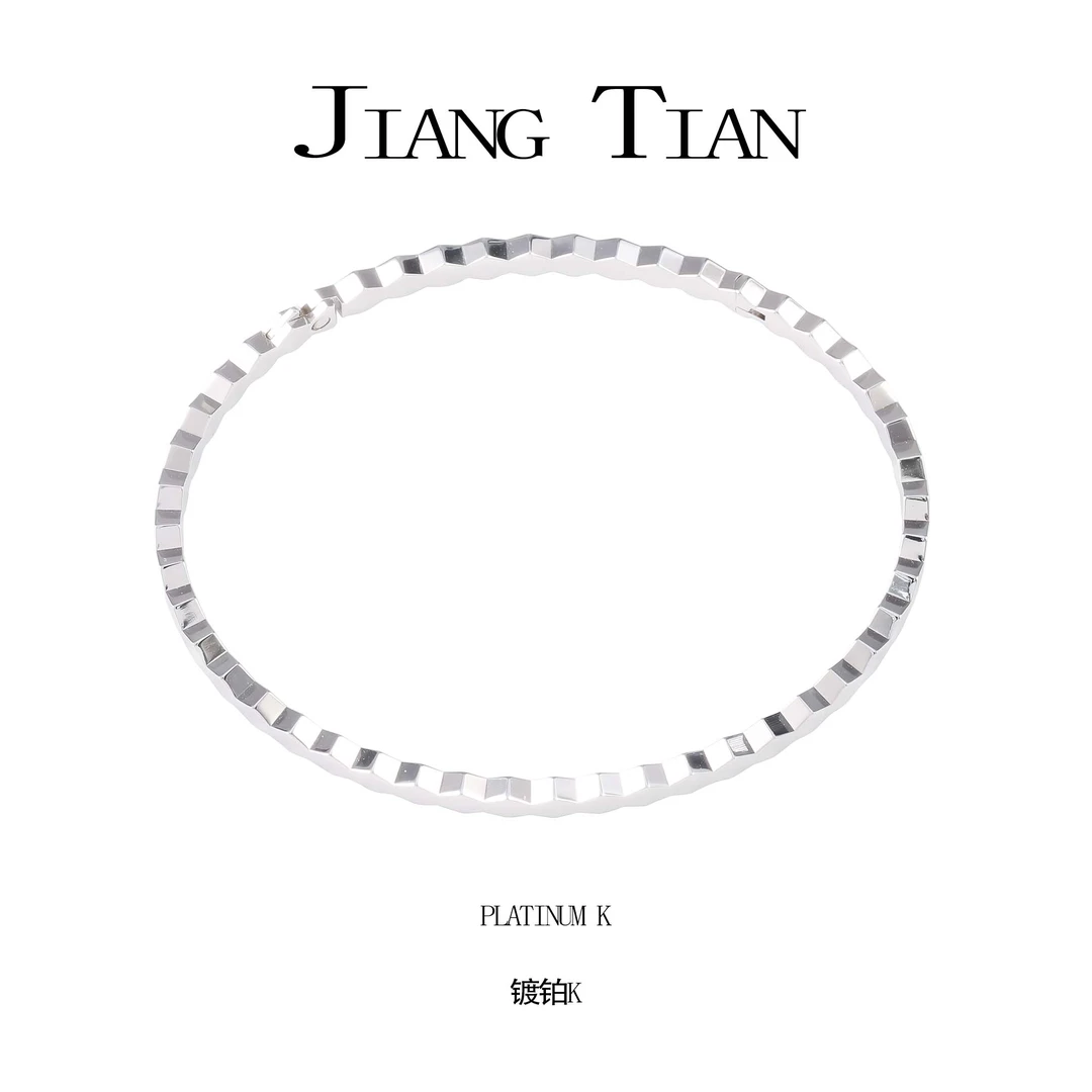 铜合金手镯 CNC精工 蜂巢（Bee my love）银色光金手镯  B2012