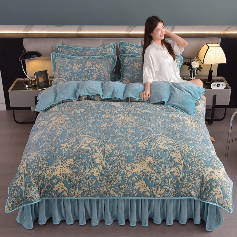 【活动中】加厚牛奶绒四件套防静电不掉色不掉毛不缩水床上用品