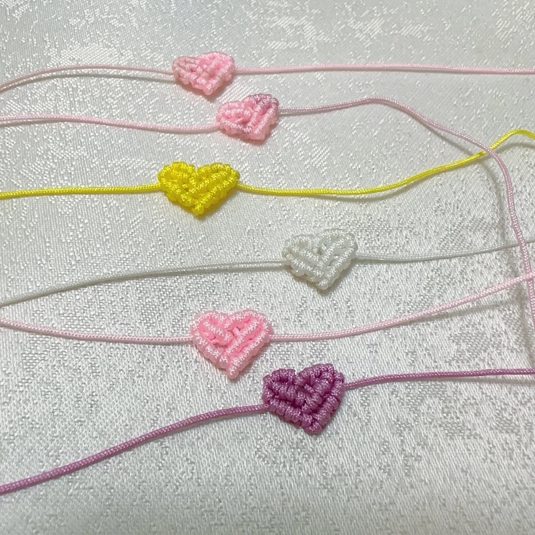 小心心手绳手链手工编织手链