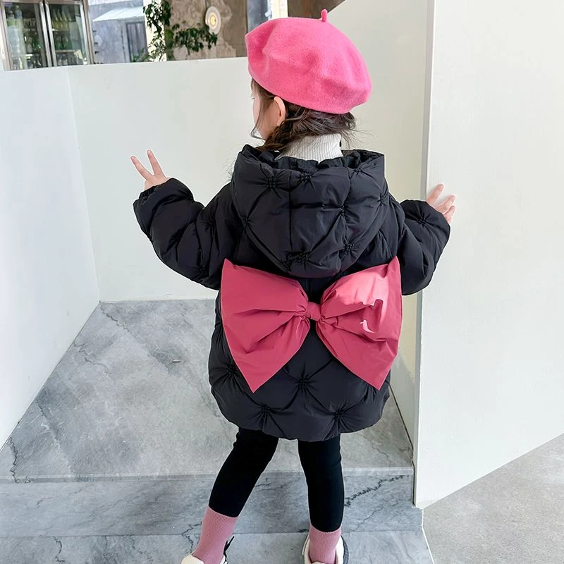 女童羽绒服冬季2023新款白鸭绒儿童加厚冬装女宝冬款连帽保暖外套