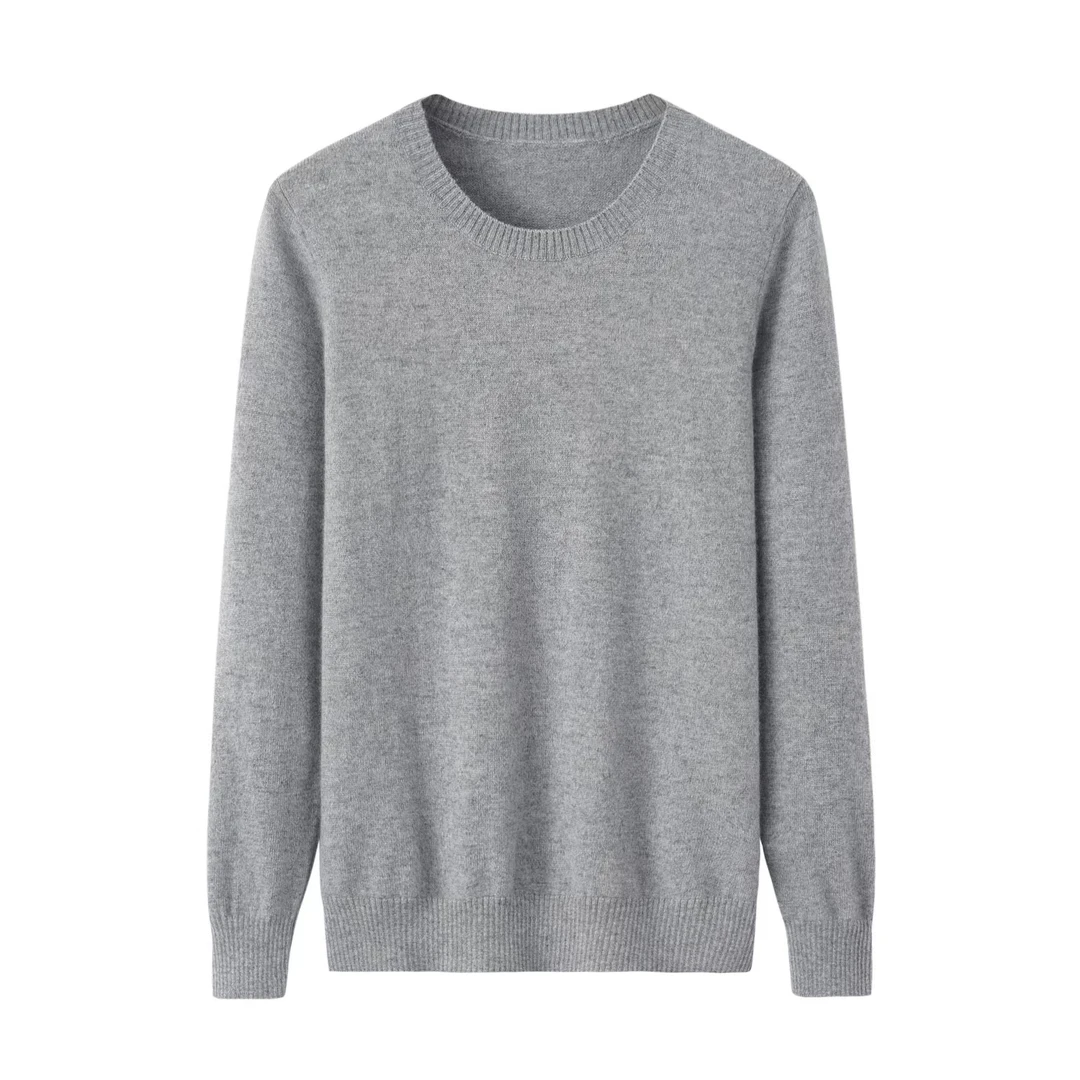 产自鄂尔多斯市的秋冬款宽松打底羊绒衫圆领时尚休闲毛衣