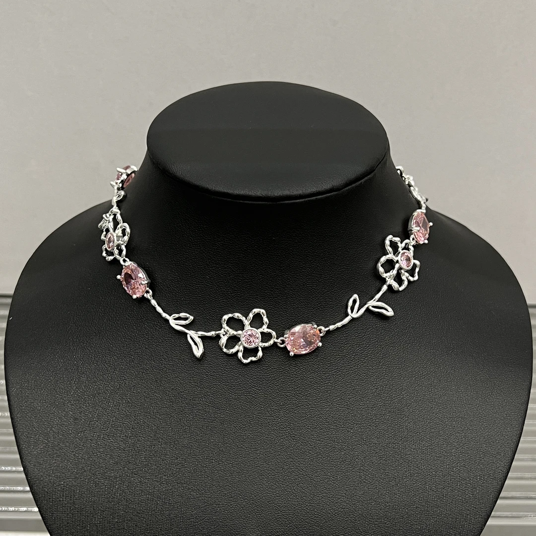 铜合金项链 A441小众百搭时尚气质彩色项链