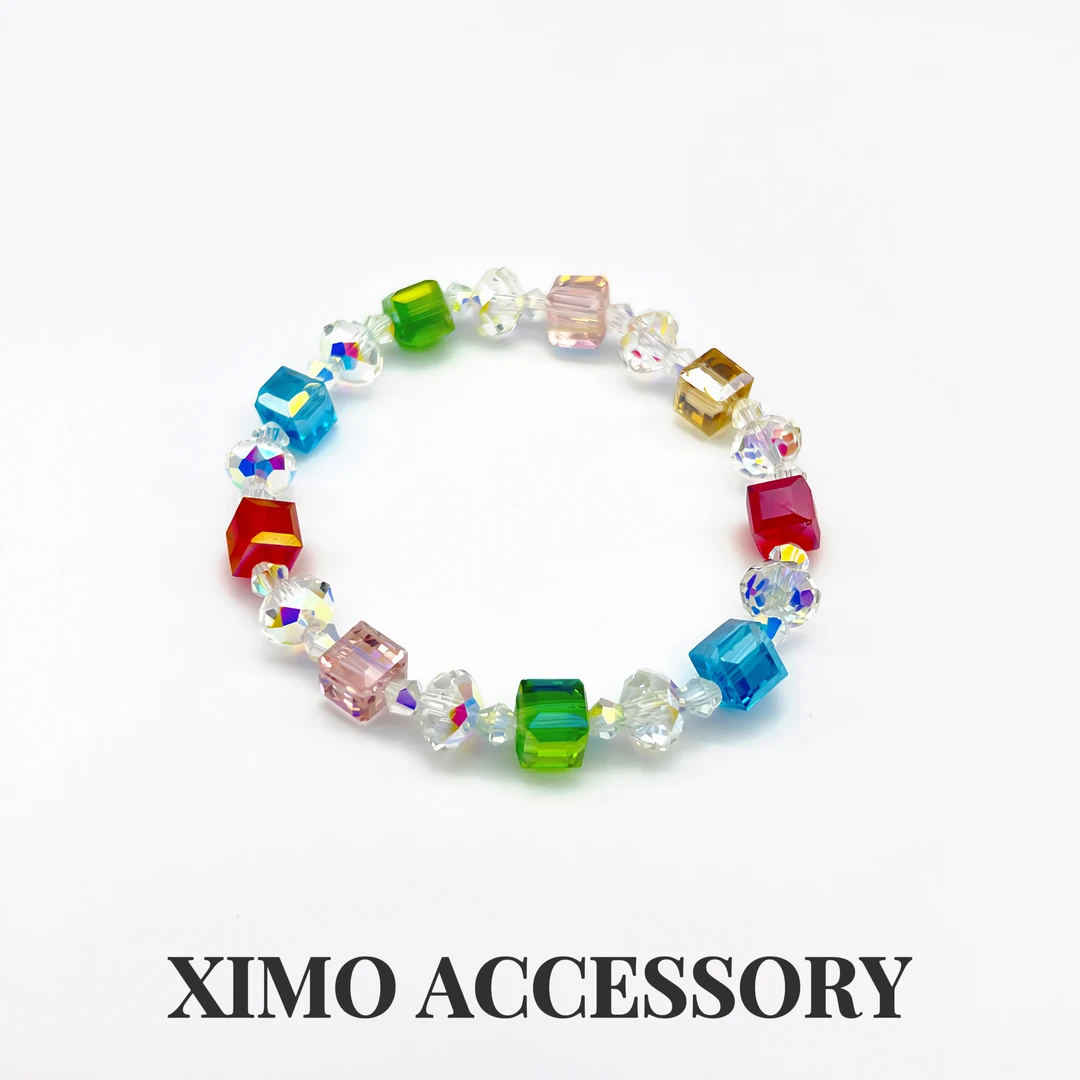 铜合金手链 A322精致时尚百搭休闲拼色可爱手链