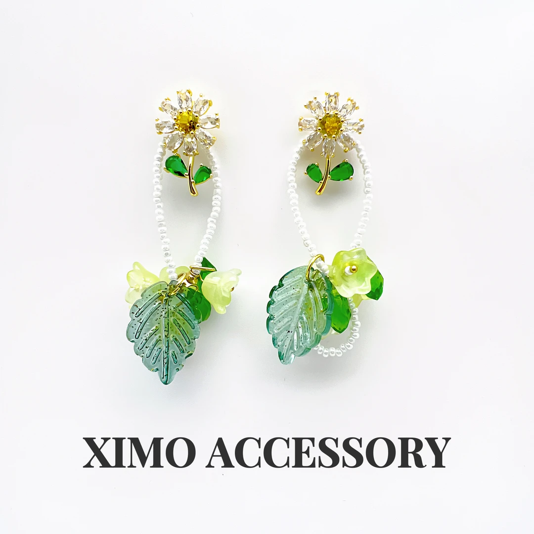 铜合金耳饰 A499精致时尚百搭气质森系小清新耳环