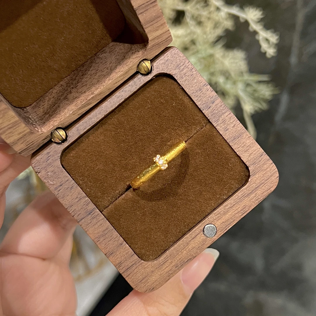 铜合金戒指 A46精致时尚百搭金色戒指