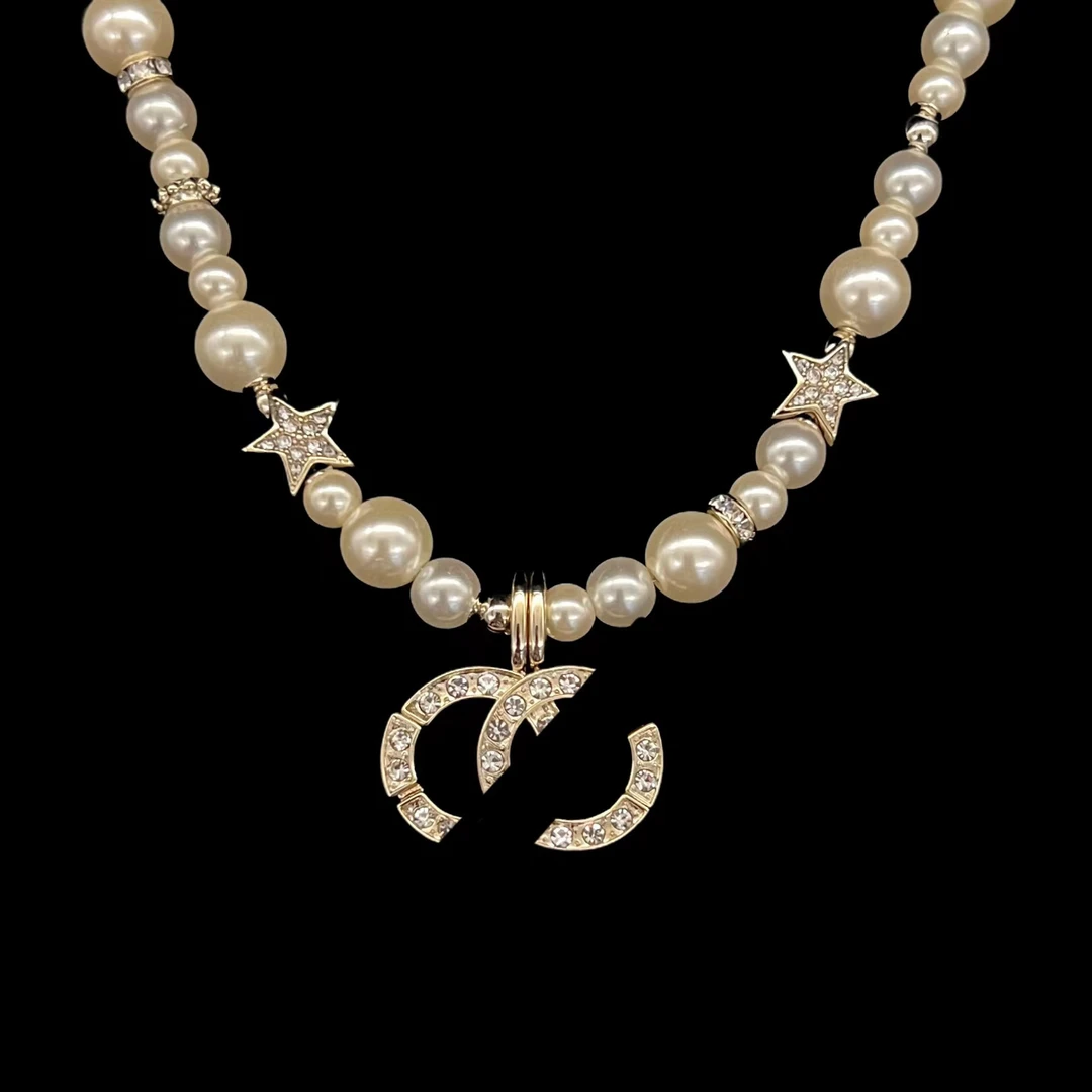 铜合金项链 A197经典简约白色百搭轻奢时尚气质项链