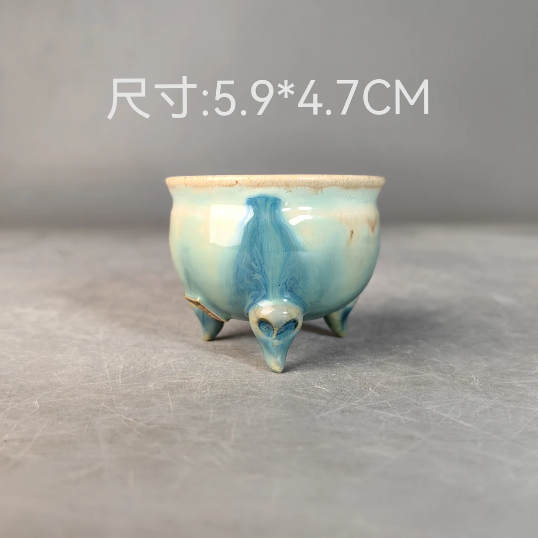 半夏全手工小品花盆 掌上盆景盆 微型盆栽盆 日本盆景一物一拍