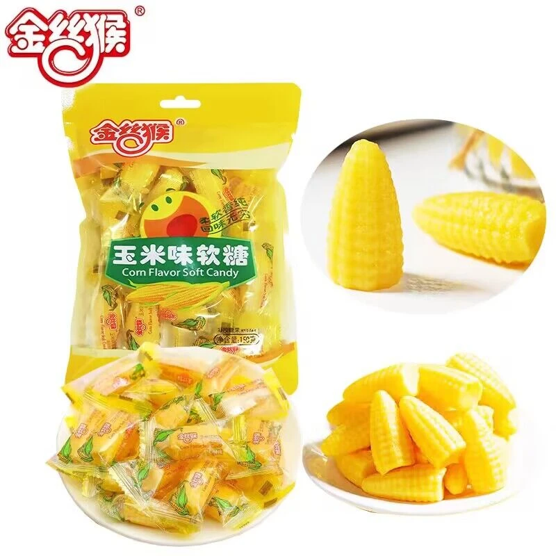 金丝猴玉米软糖袋装儿时回忆水果糖软糯香甜结婚喜糖年货零食小吃