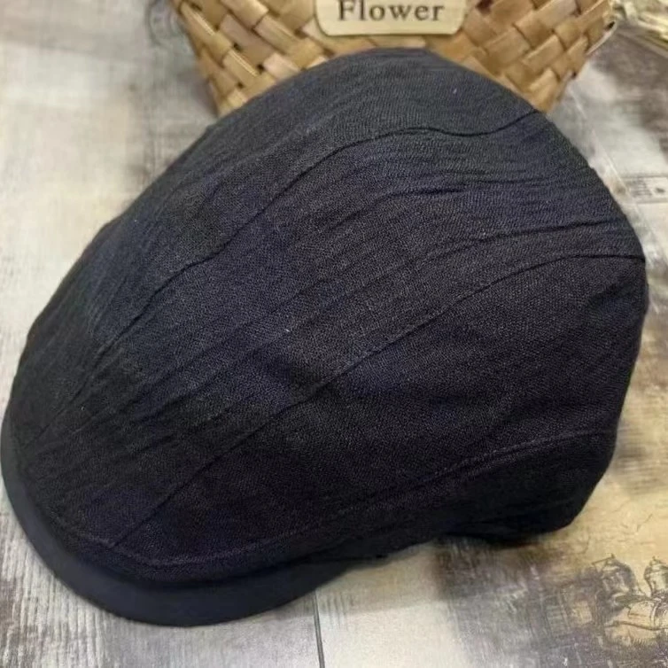 06 纯麻料前进帽