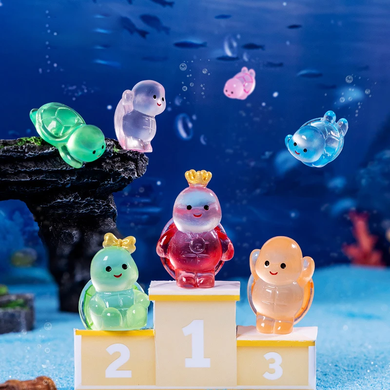 【喵喵拆袋】创意卡通跳水小乌龟DIY饰品配件树脂盲盒隐藏惊喜玩法