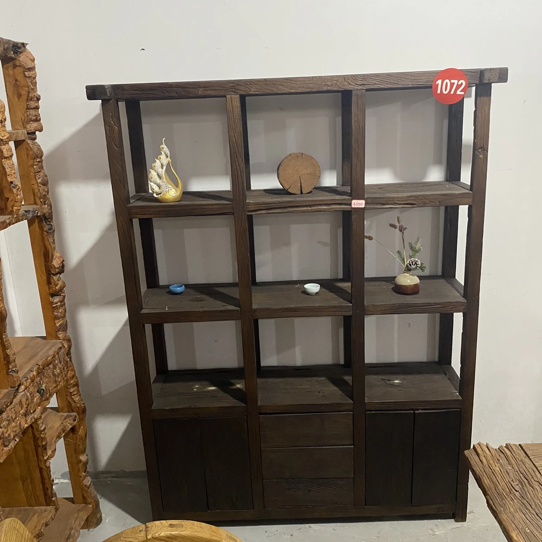 风化老榆木展架博古架多宝阁置物架书架酒架