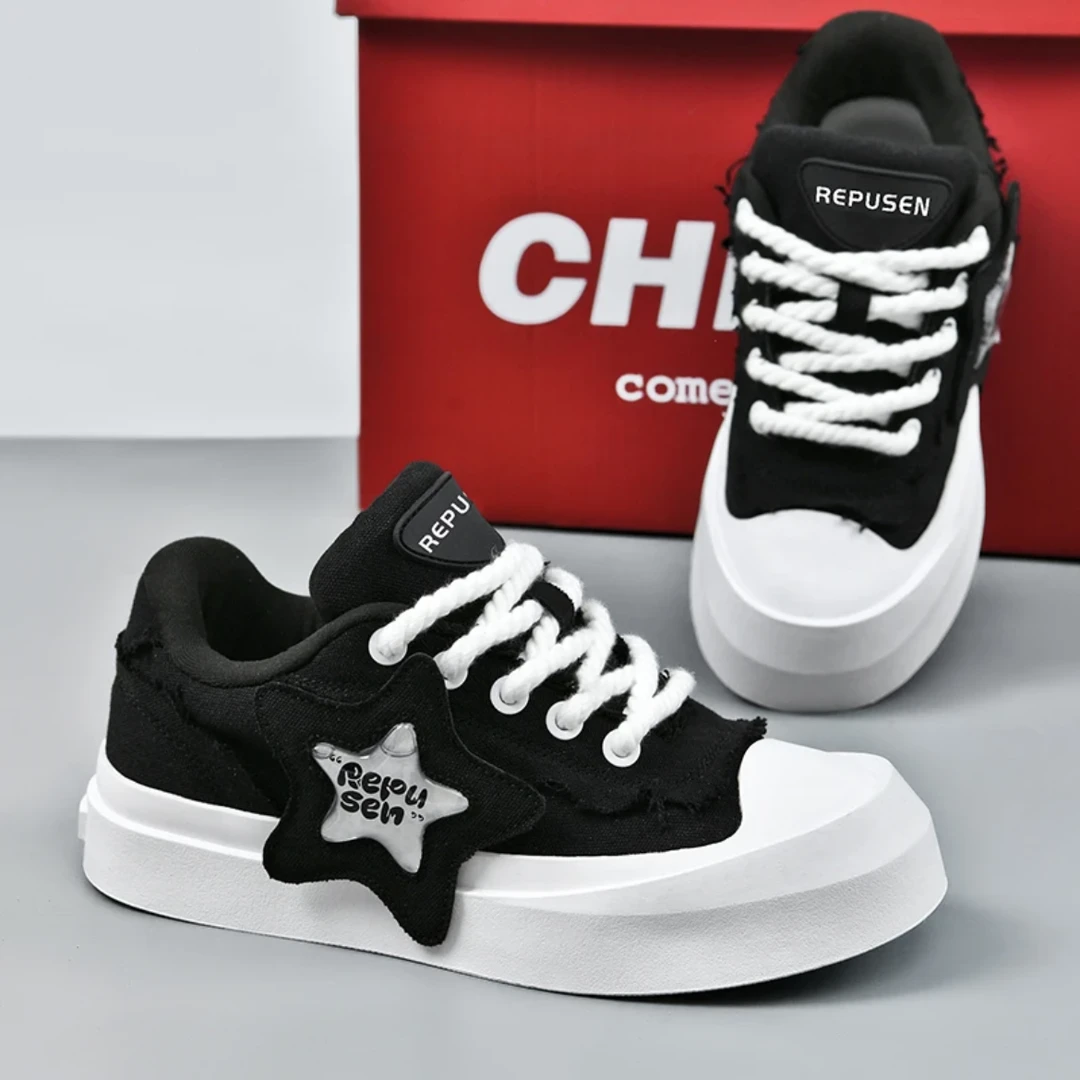 【薇姐推荐】18331厚底时尚休闲透气情侣运动休闲板鞋